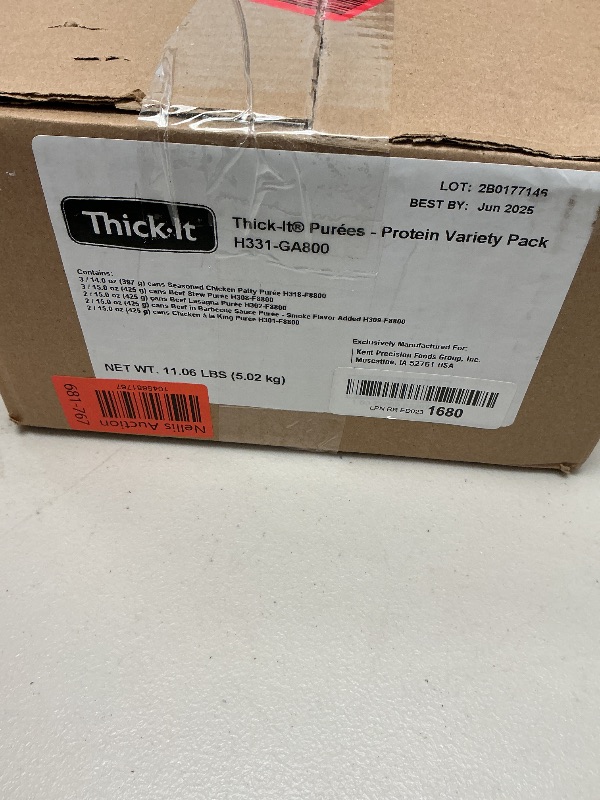 Photo 1 of Thick-It Pureed Protein Variety Pack for Dysphagia (IDDSI), Digestible Swallowing Aid, Made with Real Ingredients, Simple-to-Use, 14 & 15 oz Cans (12 Pack)