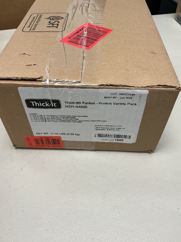 Photo 1 of Thick-It Pureed Protein Variety Pack for Dysphagia (IDDSI), Digestible Swallowing Aid, Made with Real Ingredients, Simple-to-Use, 14 & 15 oz Cans (12 Pack)