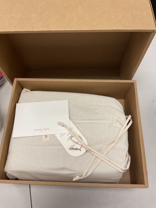 Photo 1 of Double Stitch Cotton Tencel Sheet - Bed Sheets Set Queen Size, 4Pc Luxury Hotel Bedding Set, Soft, Cooling & Breathable for Hot Sleepers, Deep Pocket Up to 16 Inches, Winter Sky