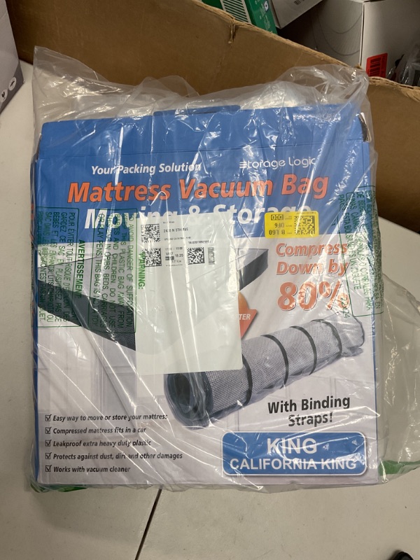 Photo 1 of (King/Cal-King) Foam Mattress Vacuum Bag for Moving/Storage-Compress Mattress by 80%