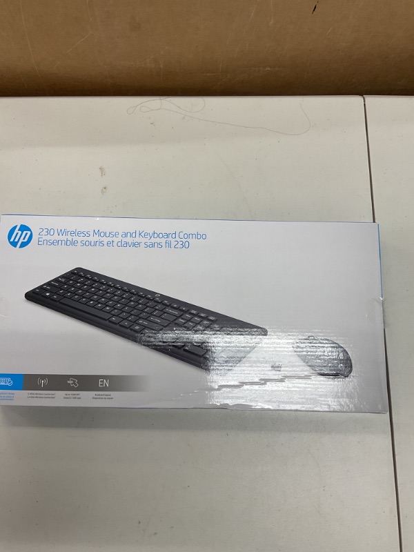Photo 1 of HP Wireless Keyboard and Mouse Combo - Full Size Membrane Chiclet Style Keyboard, 3-Zone Layout, 2.4GHz Wireless Connection, Compatible with PC, Mac