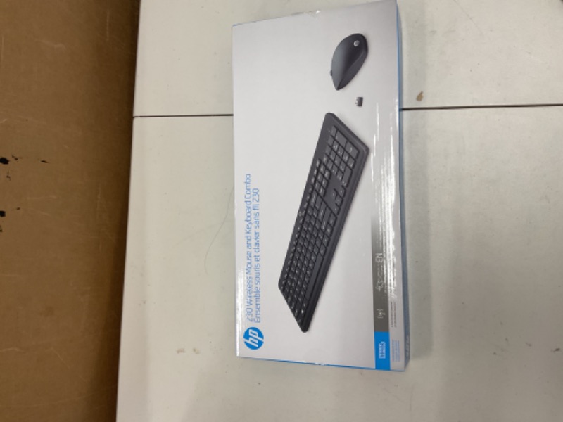 Photo 1 of HP Wireless Keyboard and Mouse Combo - Full Size Membrane Chiclet Style Keyboard, 3-Zone Layout, 2.4GHz Wireless Connection, Compatible with PC, Mac