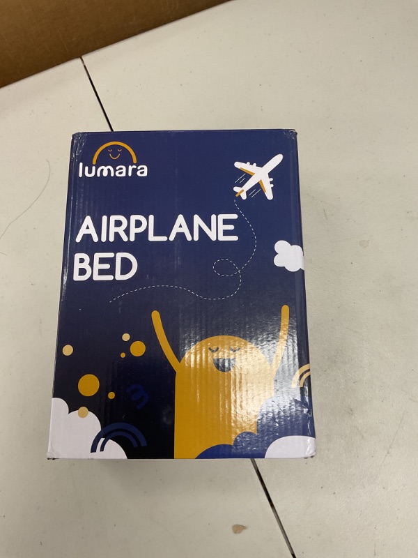 Photo 1 of LUMARA Toddler Airplane Bed - Inflatable Airplane Bed for Toddlers, Plane Baby Seat Extender for Kids - Blow Up Air Mattress for Child Flight Sleep with Safety Belt, Innovative Valves, No Pump Needed