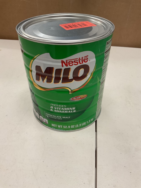 Photo 1 of NESTLÉ MILO Chocolate Malt Beverage Mix, 3.3 Pound Can (1.5kg) | Fortified Powder Energy Drink