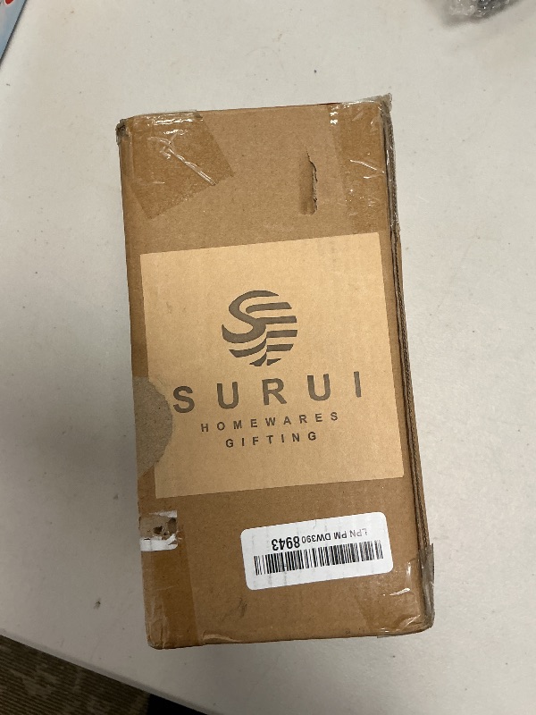 Photo 1 of SURUI Toilet Brush, Matte Vertical Ceramic Toilet Cleaning Brush and Bracket Set, paired with Newly Upgraded Bamboo Cover, Scratch Resistant, Rust Proof, Quick Drying (Blcak)