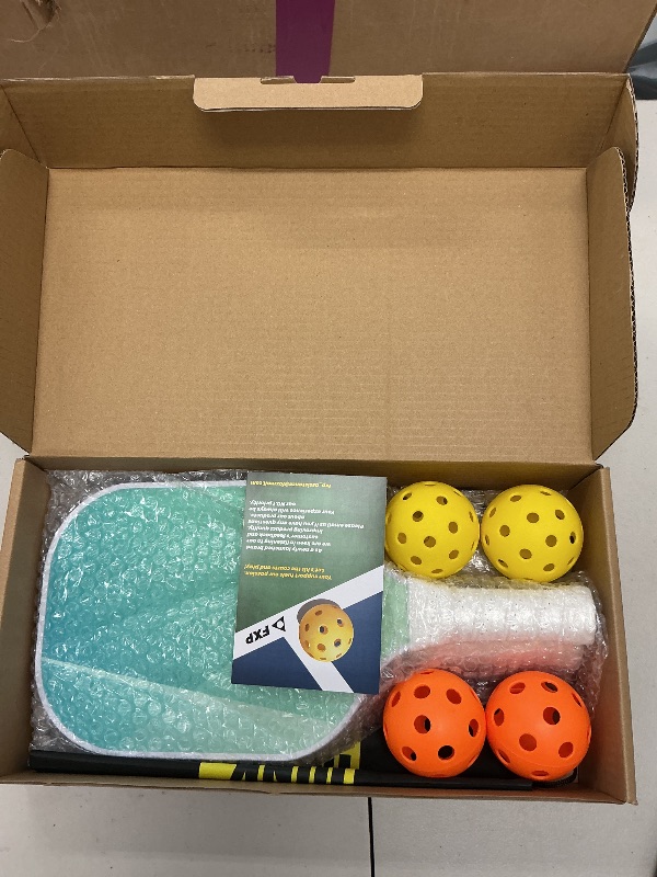 Photo 1 of FXP Pickleball Paddles Set of 2 Paddles with 4 Balls and 1 Bag, Lightweight Fiberglass Pickleball Rackets/Equipment Set for Women and Men, USAPA Standard Size