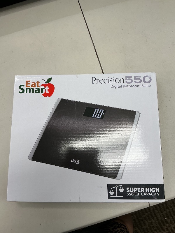 Photo 1 of Eat Smart Precision Digital Bathroom Scale, 550 lb High Capacity Scale, Extra Wide Platform, Bath Scale for Body Weight, Black