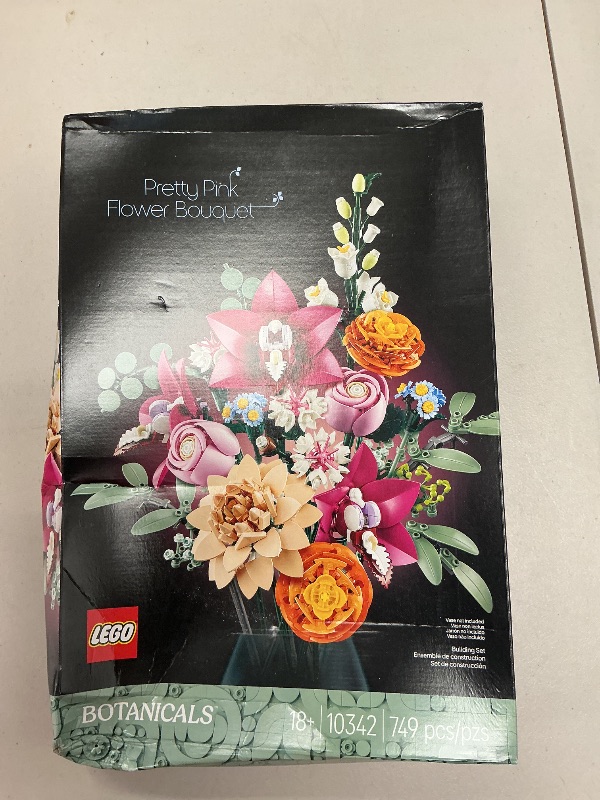 Photo 1 of LEGO Botanicals Pretty Pink Flower Bouquet Building Set for Adults - Artificial Flowers for Home Decor, Centerpieces for Tables - Gift for Graduation - 10342
