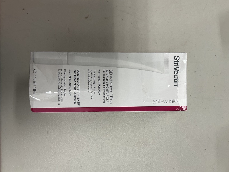 Photo 1 of StriVectin SD Advanced™ Plus Intensive Moisturizer for Wrinkles and Stretchmarks, For Face and Body, Collagen Boosting with Peptides and Hyaluronic Acid, 4 Fl Oz (Pack of 1)