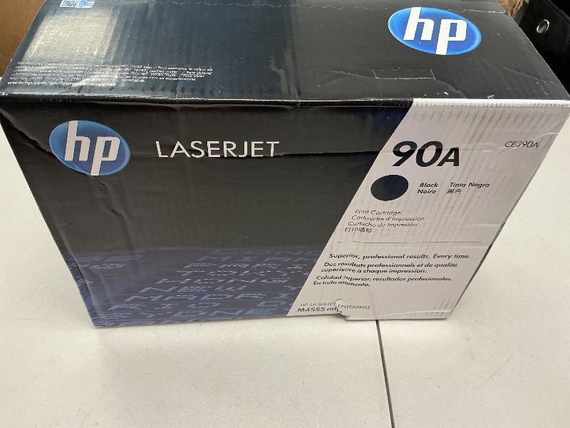 Photo 1 of HP 90A Black Toner Cartridge | Works with HP LaserJet Enterprise 600 M602, M603 Series, HP LaserJet Enterprise M4555 MFP Series | CE390A