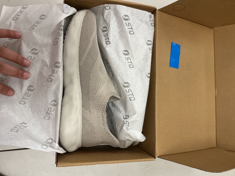Photo 1 of STQ Slip on Sneakers Women Orthopedic Walking Shoes Women for Pregnancy Taupe Size 8.5