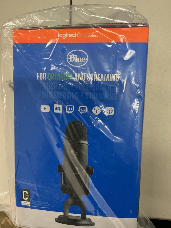 Photo 1 of Logitech for Creators, 2 Condenser Microphone, USB, Blackout, Mic Only (988-000100)