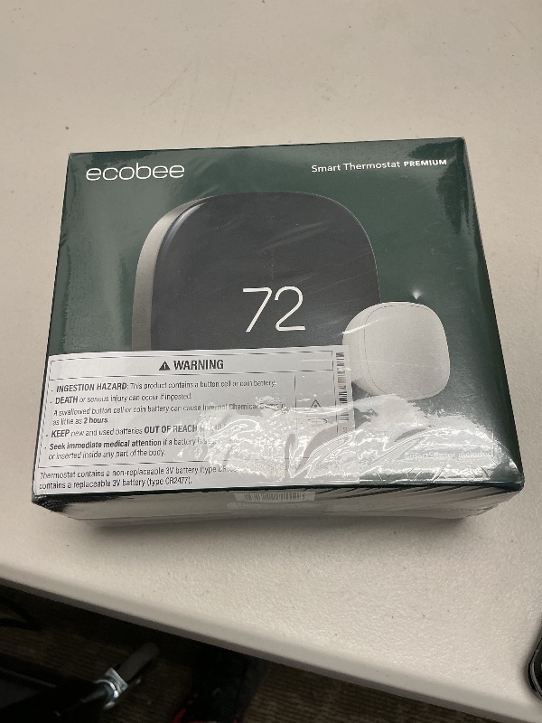 Photo 1 of ecobee Smart Thermostat Premium with Smart Sensor and Air Quality Monitor - Programmable Wifi Thermostat - Works with Siri, Alexa, Google Assistant