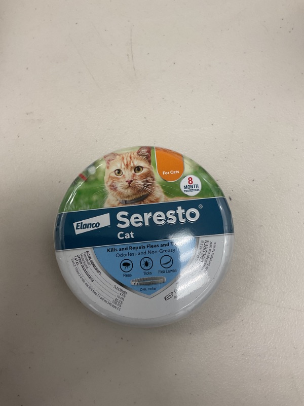 Photo 1 of Seresto Cat Vet-Recommended Flea & Tick Treatment & Prevention Collar for Cats | 8 Months Protection