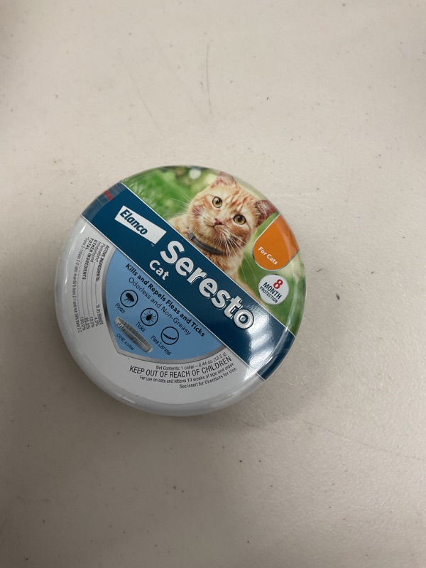 Photo 1 of Seresto Cat Vet-Recommended Flea & Tick Treatment & Prevention Collar for Cats | 8 Months Protection