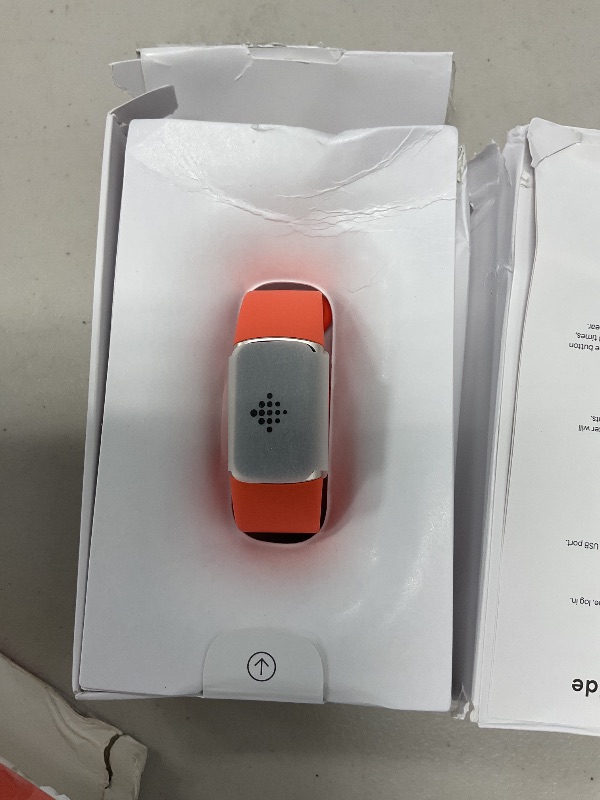 Photo 1 of Fitbit Charge 6 Fitness Tracker with Google apps, Heart Rate on Exercise Equipment, 6-Months Premium Membership Included, GPS, Health Tools and More, Gold/Coral, One Size (S & L Bands Included)