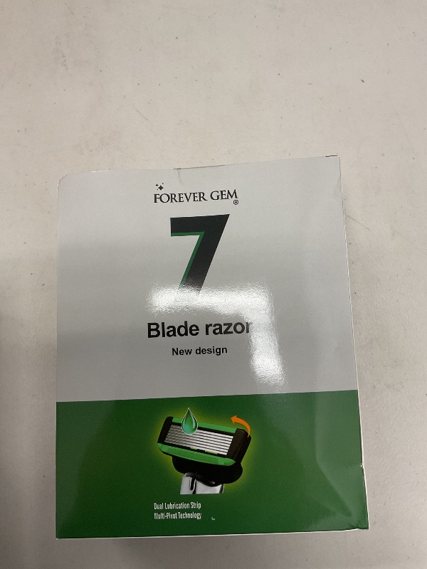 Photo 1 of Razors for Men — 7 Blade Razors for Men Sensitive Skin - Shaving Kit for Includes 2 Rubber Handles & 14 Cartridges with Lubricating Strip - Shaving Razor with 2 Handles & 14 Blade Refills