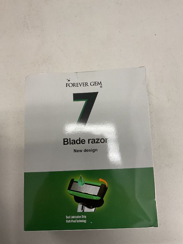 Photo 1 of Razors for Men — 7 Blade Razors for Men Sensitive Skin - Shaving Kit for Includes 2 Rubber Handles & 14 Cartridges with Lubricating Strip - Shaving Razor with 2 Handles & 14 Blade Refills