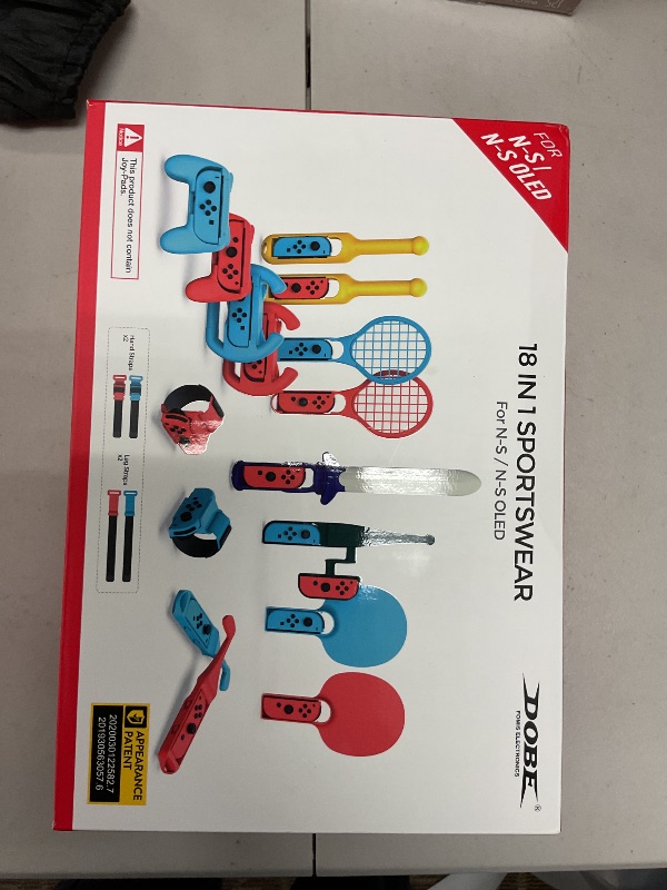 Photo 1 of CXY CHYUHSIN Switch Sports Accessories Bundle 18 in 1 for Nintendo Switch Sports Accessories Compatible with Switch/Switch OLED with Tennis Racket/ Golf Clubs/ Sword Wrist Bands/ Leg Strap