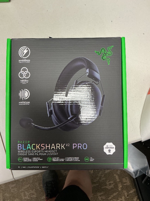 Photo 1 of Razer BlackShark V2 Pro Wireless Gaming Headset: THX 7.1 Spatial Surround Sound - 50mm Drivers - Detachable Mic - for PC, PS5, PS4, Switch, Black