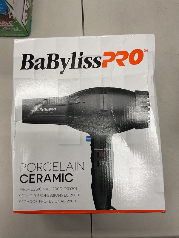 Photo 1 of BaBylissPRO Porcelain Ceramic 2800 Dryer, Black