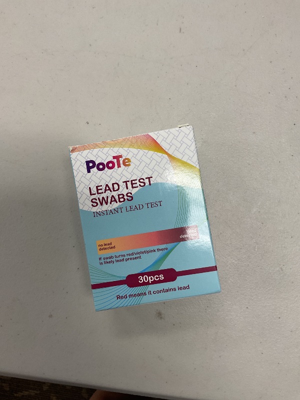 Photo 1 of PooTe Lead Test Kit - Instant Lead Paint Test Kit with 30 Swabs - Accuracy Lead Testing Kit Results in 30 Seconds for Paint Dishes Ceramics Toys Wood & Metal