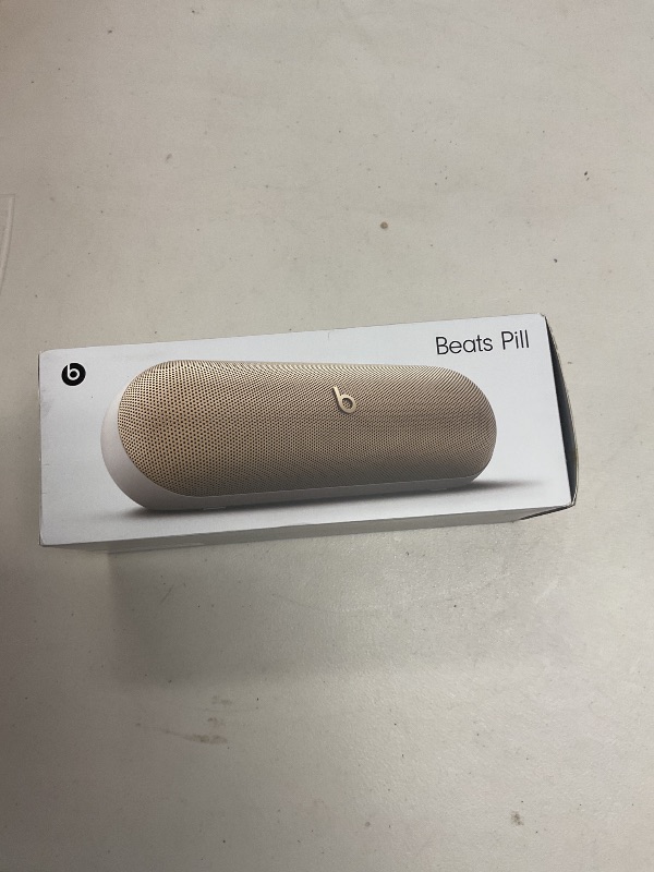 Photo 1 of Beats Pill - Portable Bluetooth Speaker- Up to 24H Battery Life, Water Resistant, Bluetooth, Apple & Android Compatible, Seriously Loud Sound for Home, Outdoor and Travel- Champagne Gold