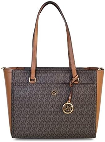 Photo 1 of Michael Kors Womens Maisie Large Top Zip Tote MK Signature (Brown)
