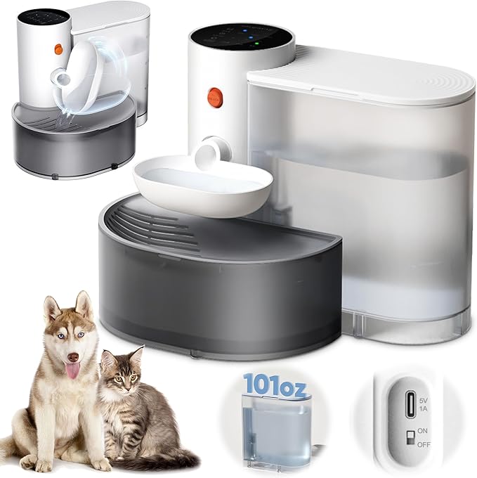 Photo 1 of Smart Pet Water Fountain Filterless, Wireless Cat Water Fountain3.5L/118OZ Large Capacity, Automatic Water Dispenser for Cats, Rechargeable Pet Water Dispenser with Anti-Accidental Touch Mode