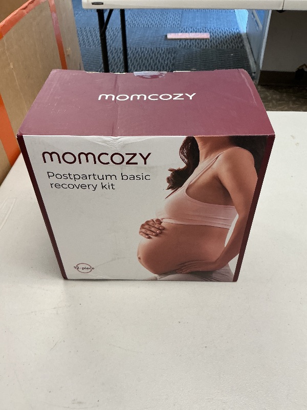 Photo 1 of Momcozy Postpartum Recovery Essentials Kit, Labor Delivery Mom Care Kit, Self-Absorbent Disposable Underwear Nipple Nursing Pads Upside Down Peri Bottle Cold Pads Cooling Foam Canvas Bag Set