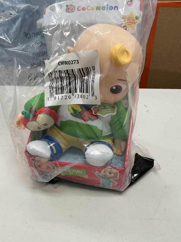 Photo 1 of CoComelon Snack Time Features JJ Doll with Red Apple Plush - Plays Sounds, Phrases, and Clips of ‘Yes Yes Vegetables Song’ - Toys for Kids, Toddlers and Preschoolers