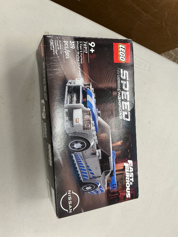 Photo 1 of LEGO Speed Champions 2 Fast 2 Furious Nissan Skyline GT-R (R34), Race Car Toy Model Building Kit, Collectible with Racer Minifigure, 2023 Set for Kids, Boys and Girls Ages 9 and Up 76917