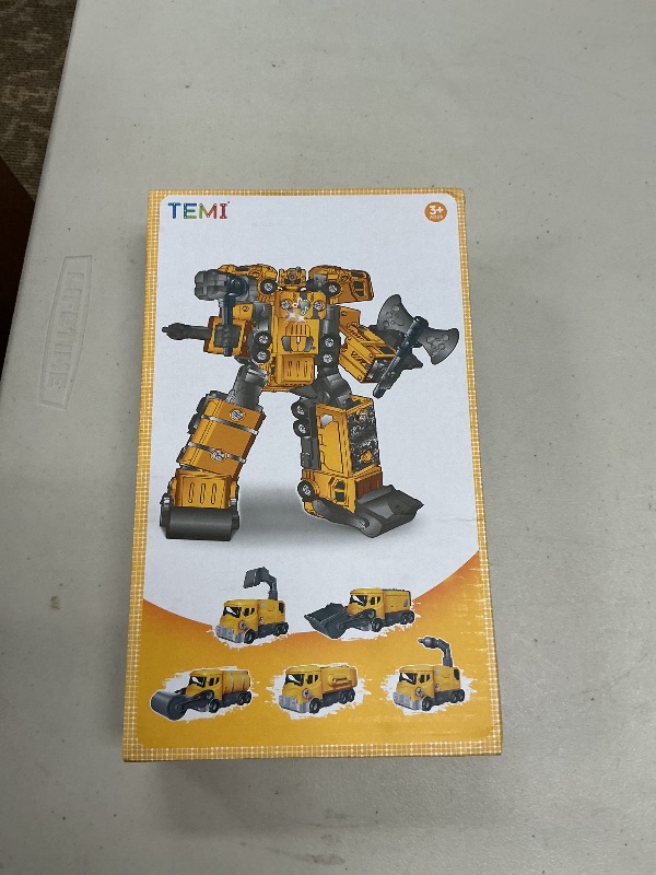 Photo 1 of TEMI Construction Truck Toys for 3 4 5 6 7 Year Old Boys - Vehicles Transform Robot Kids Toys, Building Toys for Ages 4-8, Toddler Toys 2-3, Learnnig Toys, Gifts Toy
