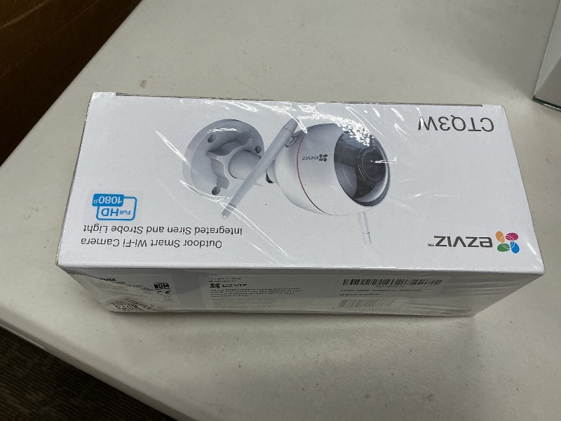 Photo 1 of EZVIZ Security Camera Outdoor 1080P WiFi, Motion Alert with Strobe Light & Siren, IP66 Weatherproof, 100ft Night Vision, Two-Way Audio, Works with Alexa and Google(CTQ3W)