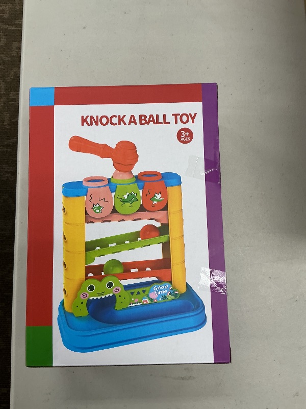 Photo 1 of JUKUDAHU Toddlers Toys for 3 4 5 Years Old Kids, Pound A Ball Toys Included 2 Hammer & 6 Balls, Montessori Toys for Kids, QU003B-1