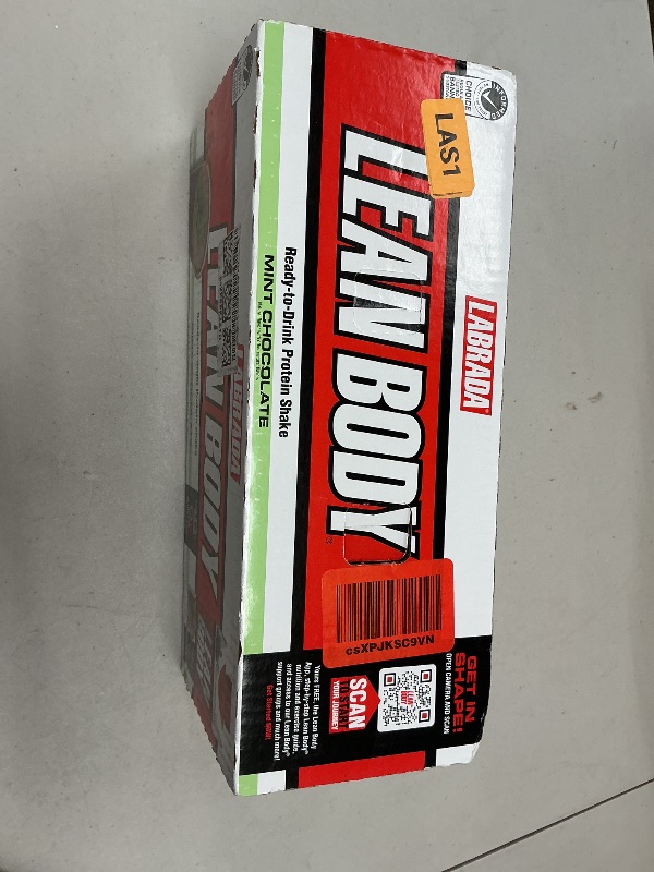 Photo 1 of Labrada Lean Body Ready-to-Drink Mint Chocolate Protein Shake, 40g Protein, Whey Blend, 0 Sugar, Gluten Free, 22 Vitamins & Minerals, (Recyclable Carton & Lid - Pack of 12) LABRADA