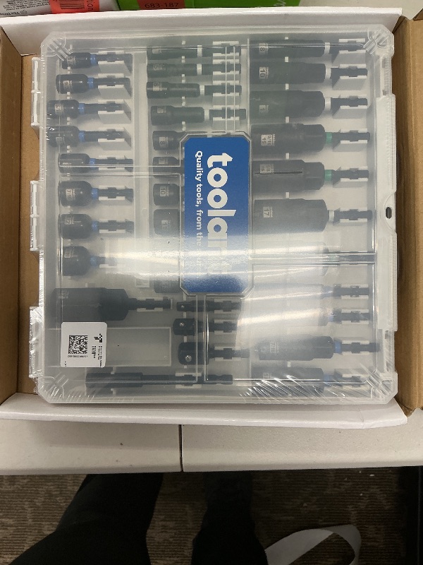 Photo 1 of toolant Impact Magnetic Nut Driver Set, 34pcs Impact Driver Bit Set, Deep Nut Driver Set, Impact Socket Adapters, Wing Nut Driver, Bit Extension, 1/4'' Quick Change