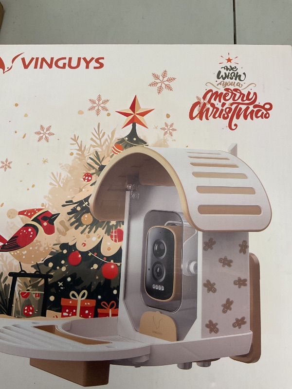 Photo 1 of VINGUYS® Bird Feeder with Camera - Ginger Joy, Smart Bird Feeder with Gift Packing, AI Recognize Species, Auto-Capture 2.5K UHD Bird's Video, Solar Powered, Ideal Gift
