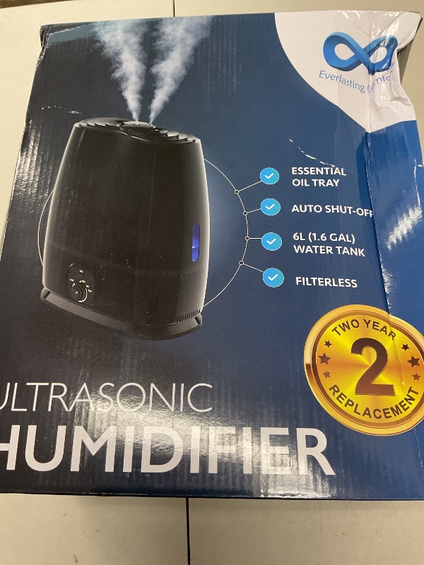 Photo 1 of Everlasting Comfort Cool Mist Humidifiers for Bedroom 6L - Humidifier Large Room No-Filter, Quiet Air Humidifier for Plants, Baby, Allergies, Dry Skin, Congestion, 50 Hr Run Time, Easy Clean