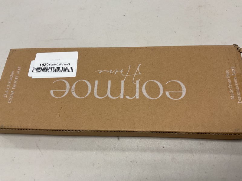 Photo 1 of Faucet Mat for Kitchen Sink - 24'' Long Diatomite Fast Drying Stone Sink Tray, Super Absorbent, Prevents Moisture Buildup - Faucet Splash Guard for Bathroom Counter [Light Grey, 23.6" x 3.9"]