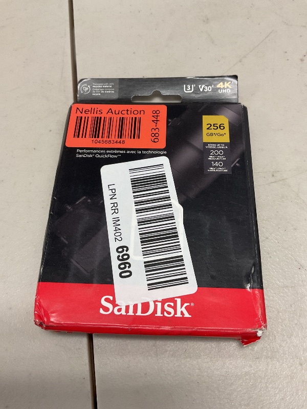 Photo 1 of SanDisk 256GB Extreme PRO SDXC UHS-I Memory Card - C10, U3, V30, 4K UHD, SD Card - SDSDXXD-256G-GN4IN, Dark gray/Black
