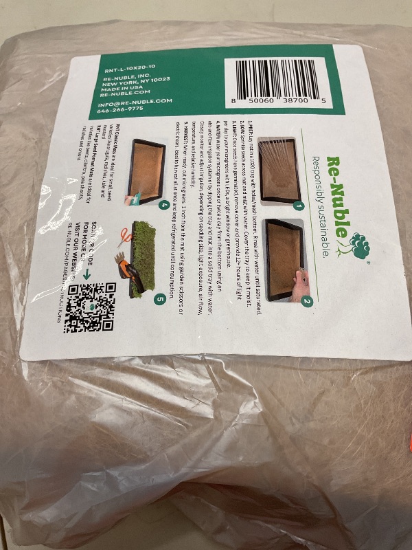Photo 1 of Renu Terra Large Seed Format Mats - Deeper Root Growth for Spinach, Baby Greens, Microgreens - for Indoor Gardening - Growing Pads for Hydroponic Gardening - 10" x 20" - 10pack