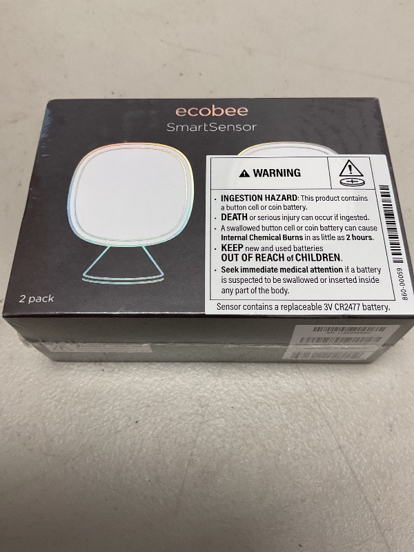Photo 1 of ecobee Smart Sensor 2 Pack - Comfort, Security, Energy Savings - Smart Home - Compatible with ecobee Smart Thermostats for Home