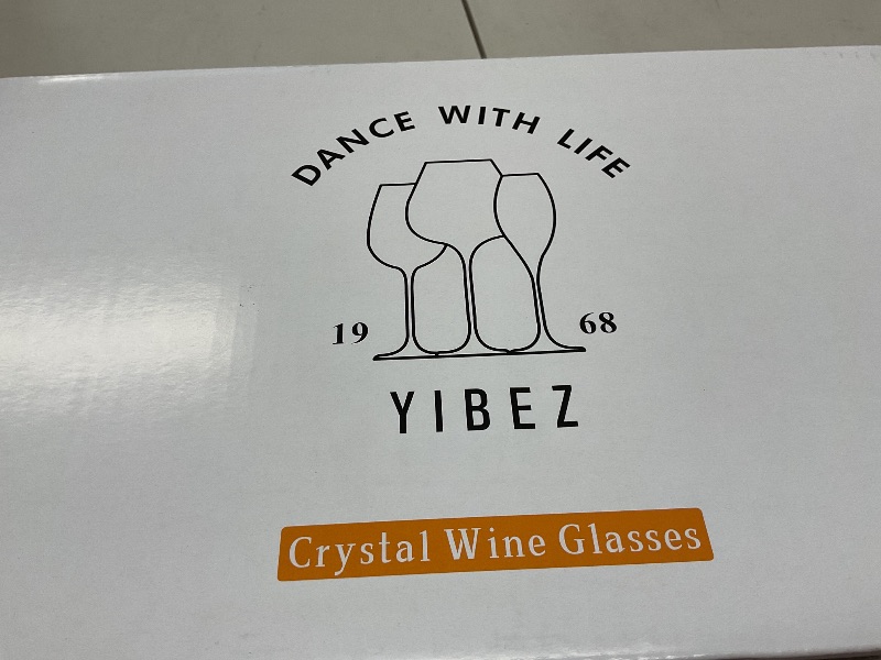 Photo 1 of YIBEZ White Wine Glasses, Set of 4 Crystal Wine Glasses, 12 OZ Cylinder Housewarming/Wedding Gifts