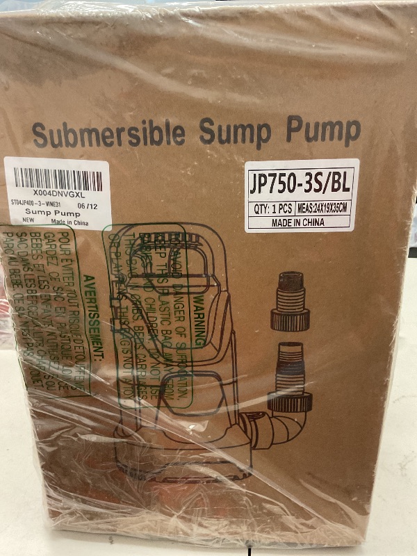 Photo 1 of PANRANO Sump Pump 1/4 HP Submersible Water Pump, Utility Pump Portable Water Transfer Pump for Swimming Pool Garden Pond Basement With 16ft Power Cord