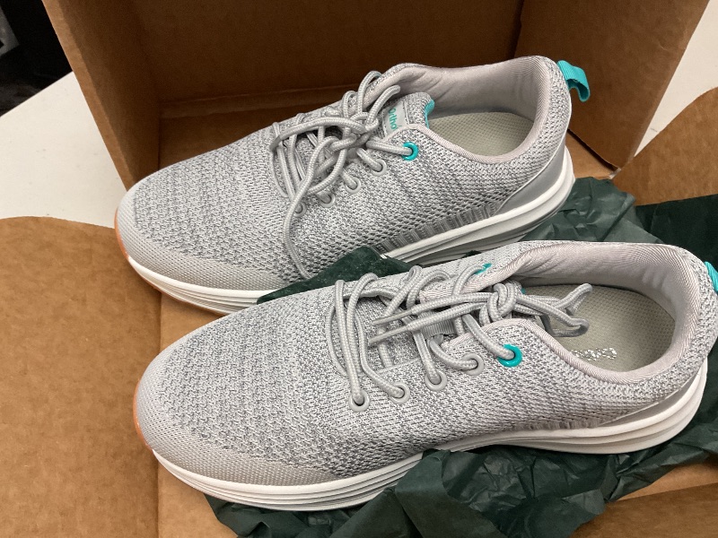 Photo 1 of Women's Orthopedic Walking Shoes with Arch Support: Casual Arch Support Athletic Sneakers for Heel Pain Relief, Comfy Travel Neuropathy Shoes for Tennis, Standing Grey Size 8.5