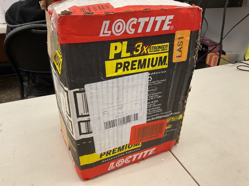 Photo 1 of Loctite PL Premium Polyurethane Construction Adhesive, Versatile Construction Glue for Wood, Concrete, Stone, Metal & More- 10 fl oz, Cartridge, 12 Pack