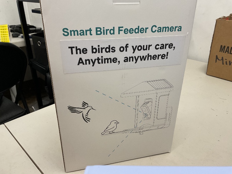Photo 1 of Smart Bird Feeder with Camera, Upgraded Capacity 1.5L, Solar Powered, Dust and Waterproof, Instant App Alerts, Auto Capture 1080P Bird Videos in Backyard, Ideal Gift for Bird Lovers