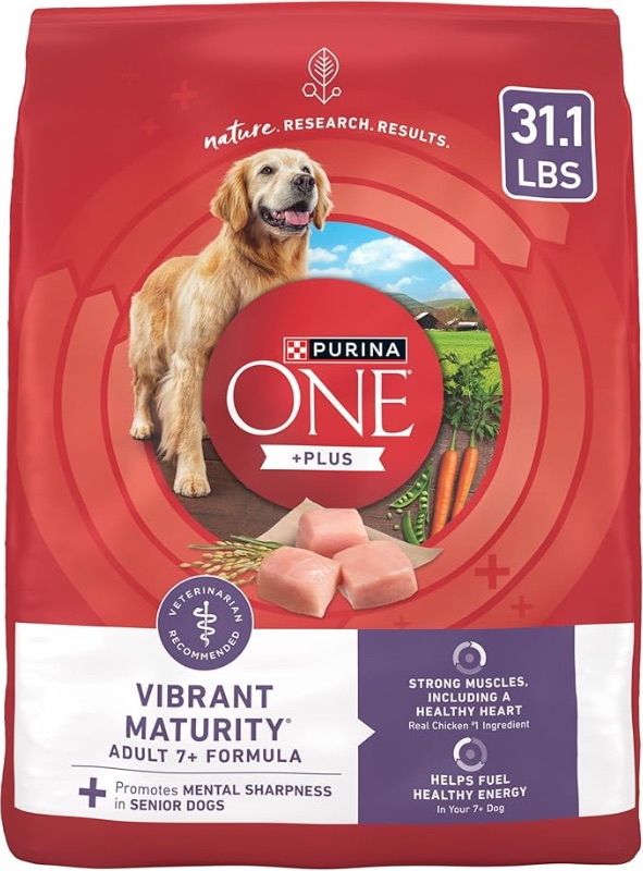 Photo 1 of Purina ONE High Protein Dry Senior Dog Food Plus Vibrant Maturity Adult 7 Plus Formula - 31.1 lb. Bag