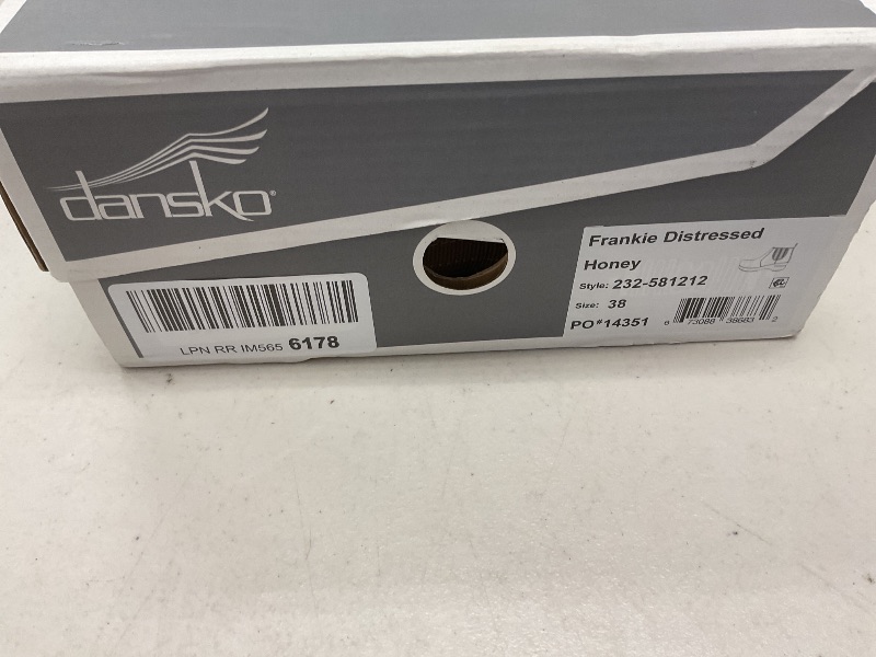 Photo 1 of Dansko Frankie Classic Stapled Clog in Ankle Boot Style for Women - Anti-Fatigue Rocker Bottom Promotes Forward Foot Motion - Premium Leather Uppers for Long-Lasting Wear Honey 7.5-8 M US